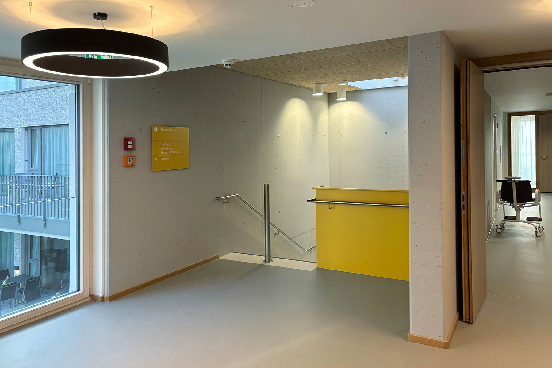 Pflegeheim Hechinger Eck, Leitsystem, Orientierungssystem, Signaletik